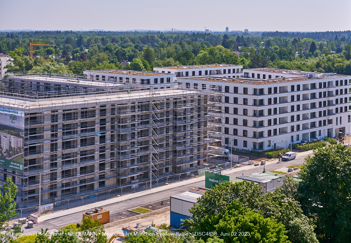 02.06.2023 - aktuelle Fotos von der Baustelle Alexisquartier in Neuperlach in München